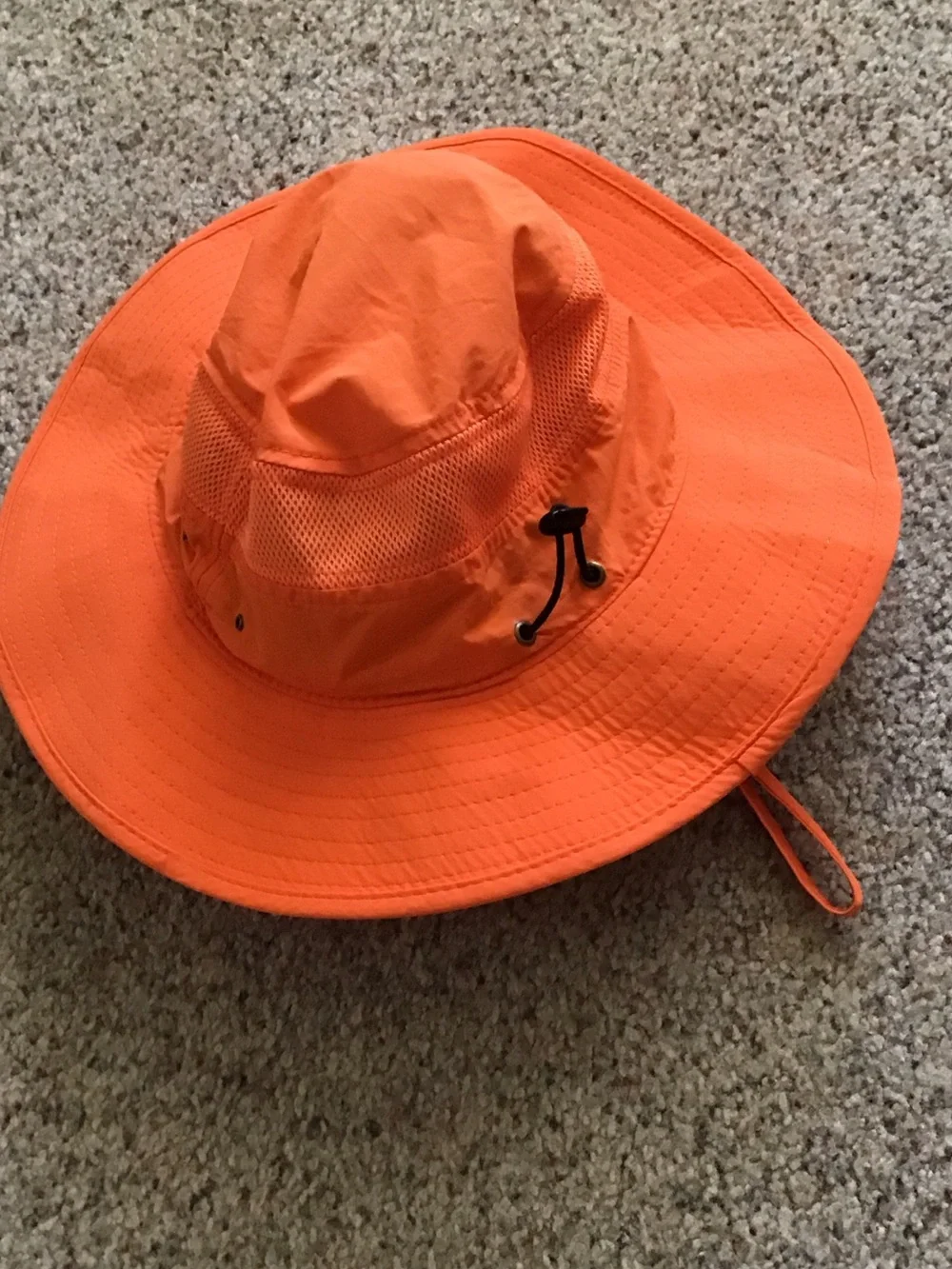 Bright Orange Wide-Brim Sun Hat